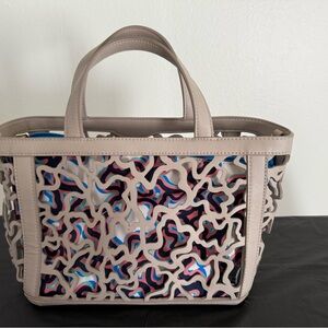 Stylish Beige Cutout Tote Bag